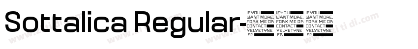 Sottalica Regular字体转换